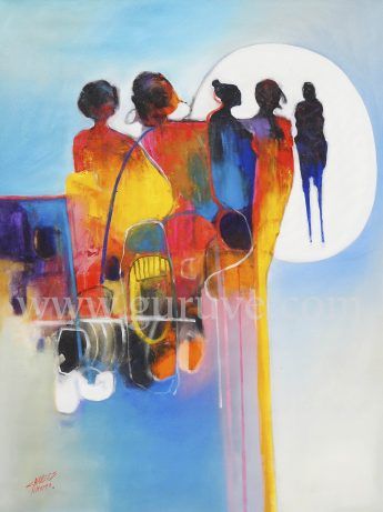 Eyesight painting by Charles Nkomo - contemporary African art - full image