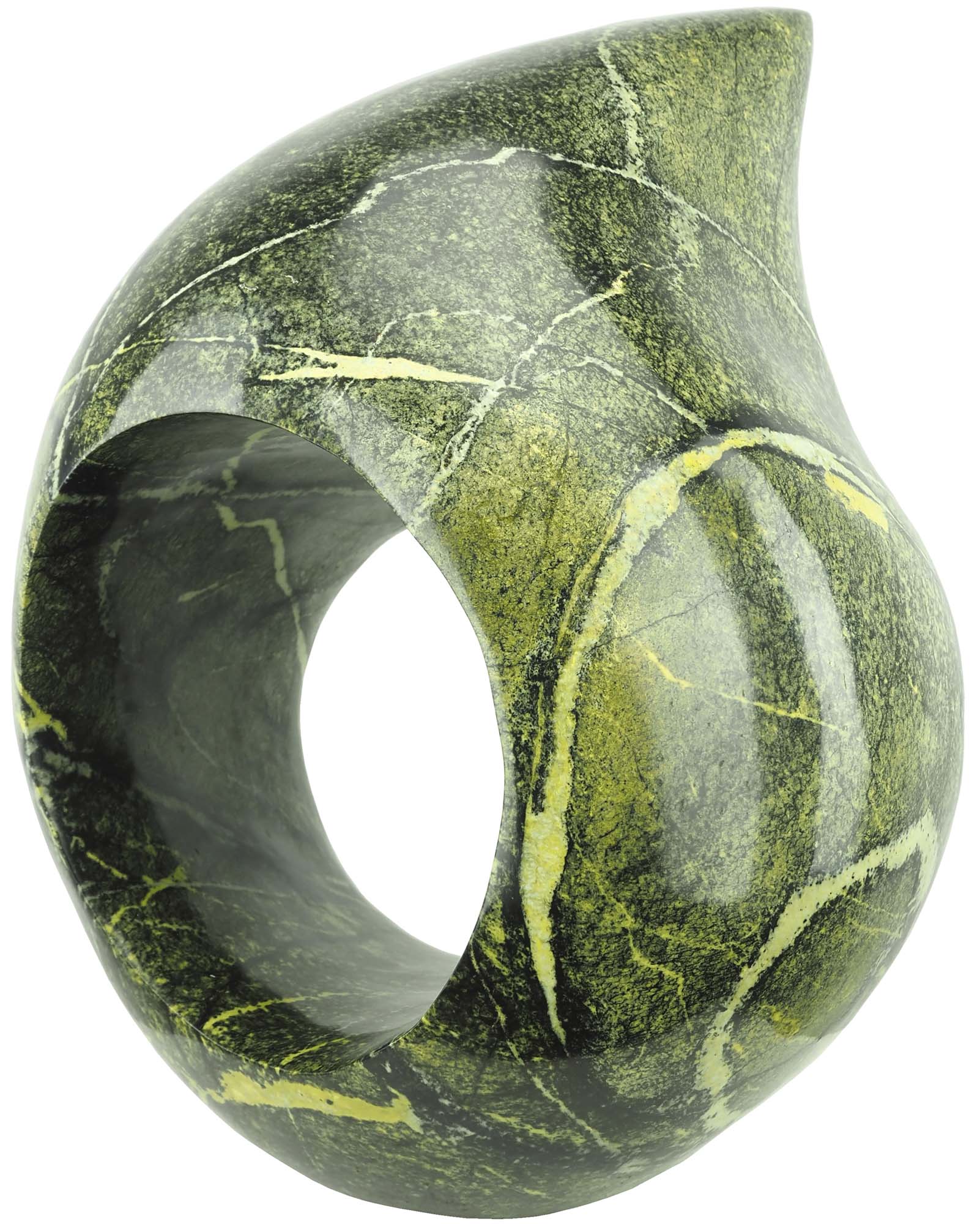 Original abstract sculpture stone carving - Good Communicator by Nesbert Mukomberanwa - front right