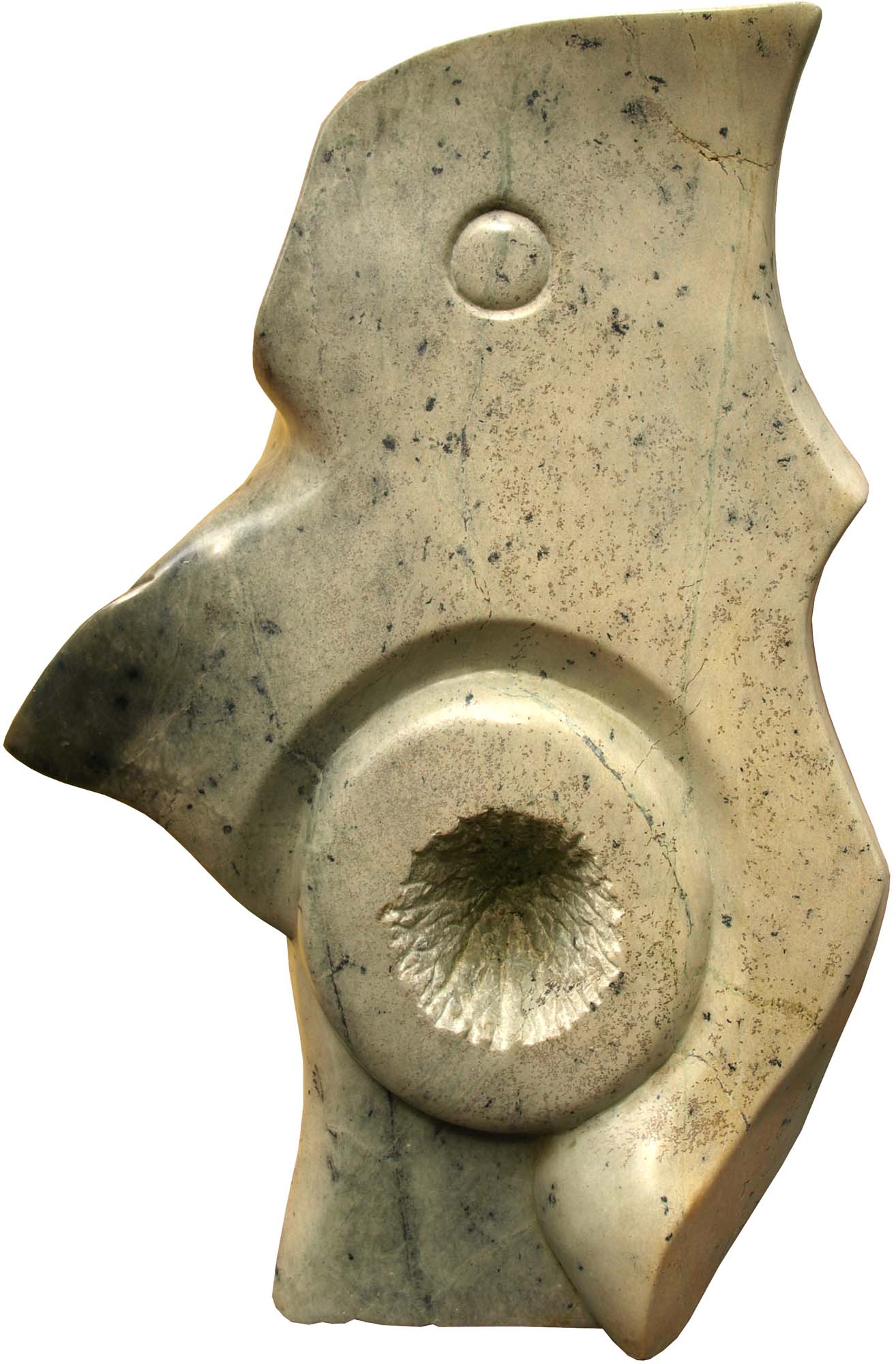 Shona sculpture 'So Ancient' by famous first-generation Zimbabwean artist Claud Nyanhongo - right side