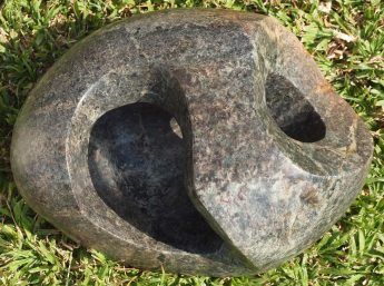 Abstract stone sculpture 'Resting After Work' by Tanyanyiwa Nyandoro from Zimbabwe - main image