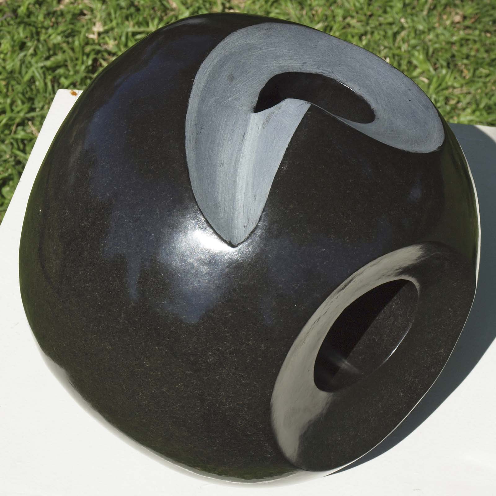 Affordable original stone sculpture - Heavenly Bodies by Tanyanyiwa Nyandoro - front left from above