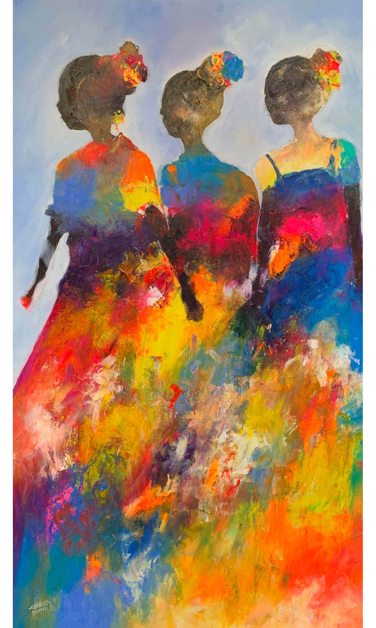 'Happy Days' by Charles Nkomo - original oil painting