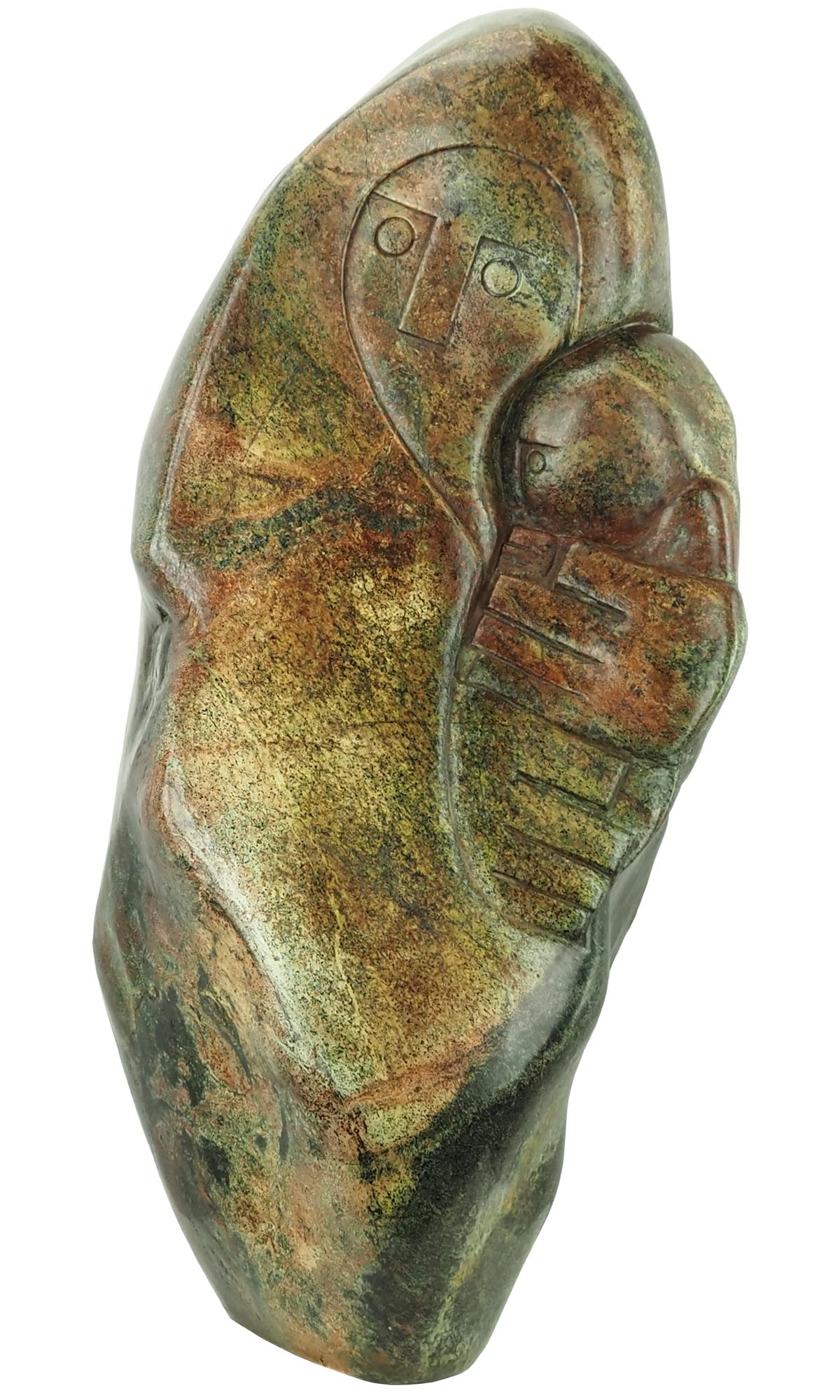 Zimbabwe Shona stone sculpture carving Mother And Baby child by Henry Munyaradzi - image 1