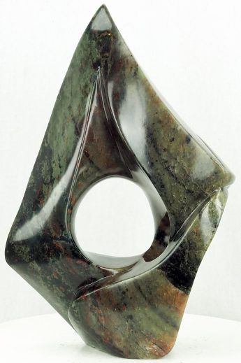 Serpentine stone abstract African carving - Blessed Family by Antony Masamba - main image