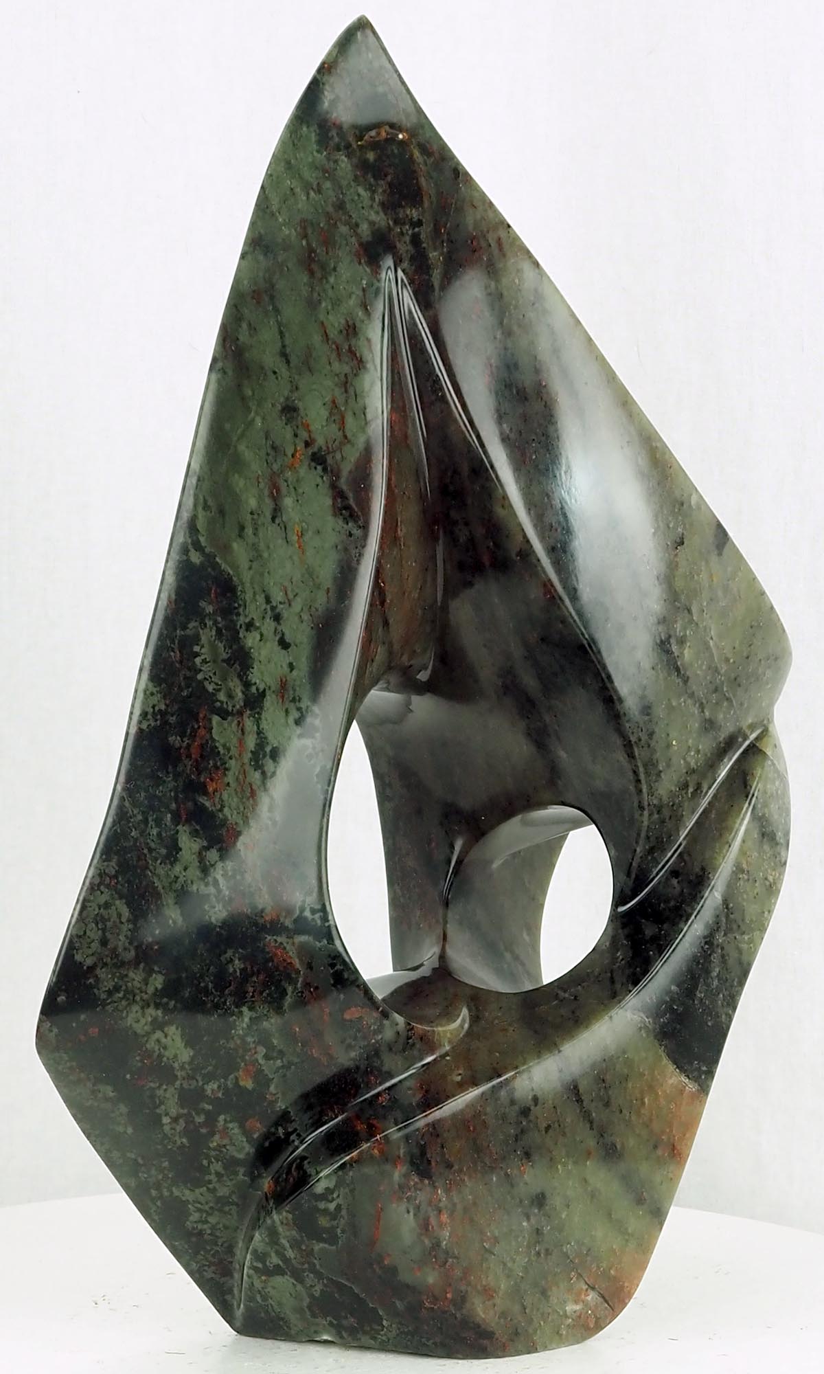 Serpentine stone abstract African carving - Blessed Family by Antony Masamba - image 2