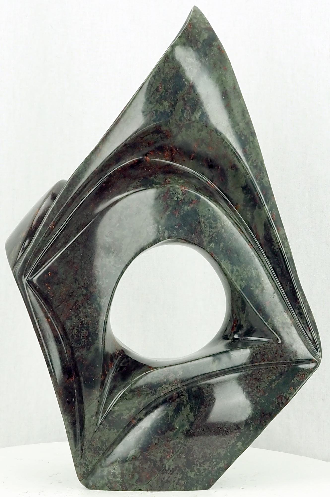 Serpentine stone abstract African carving - Blessed Family by Antony Masamba - image 4