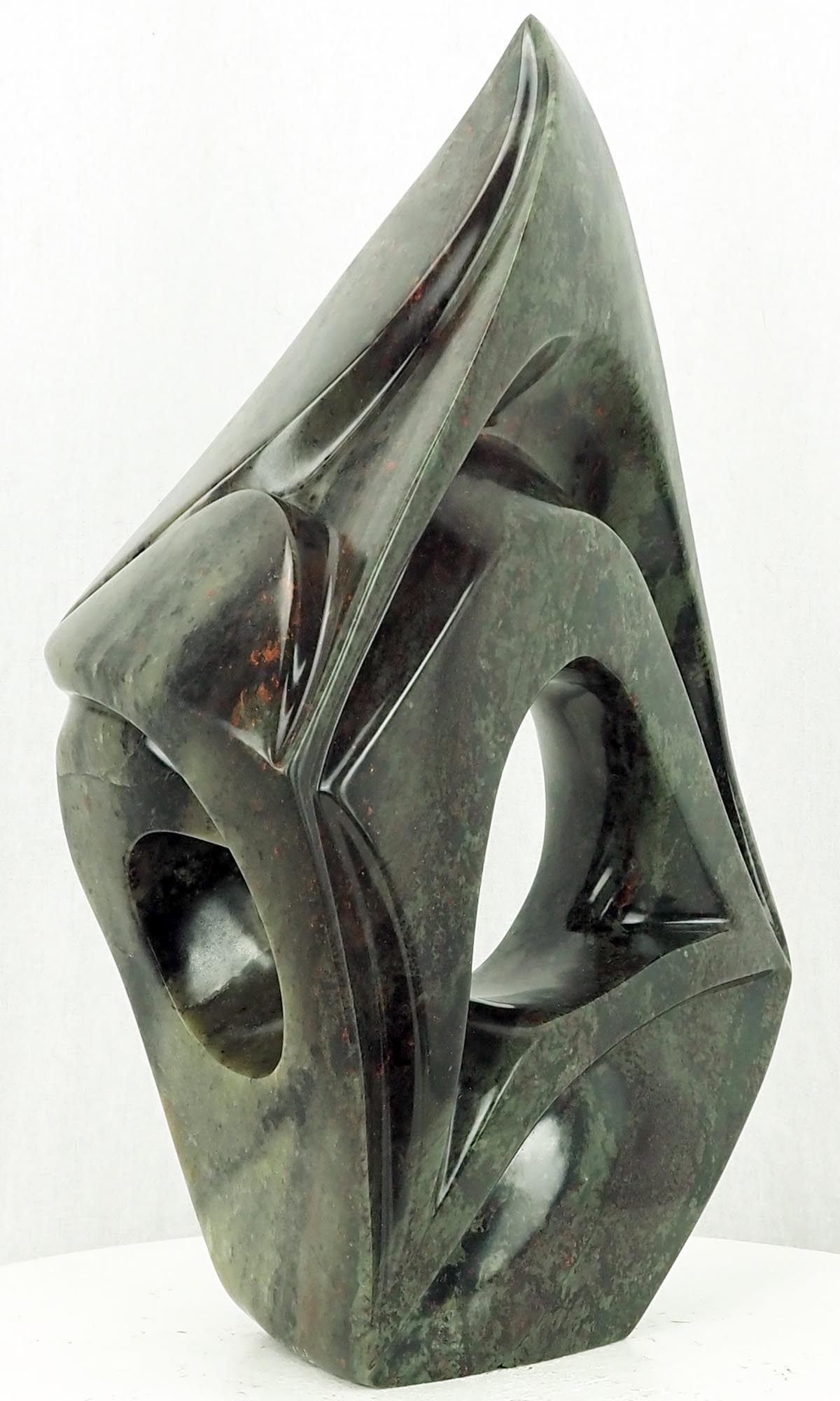 Serpentine stone abstract African carving - Blessed Family by Antony Masamba - image 5