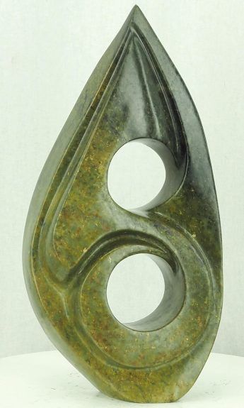 Unique African art stone carving - Humble Beginnings by Antony Masamba - main image