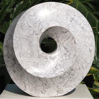 Abstract sculpture circle spiral artwork - Inner Peace by Michael Gwaravaza - main image