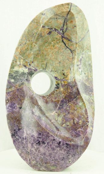 Purple stone sculpture goth art - Tender Touch by Tafadzwa Tandi - front right