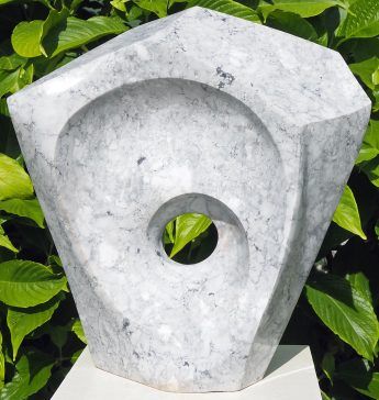 Contemporary abstract unique stone sculpture art - Surprises by Tendai Gwaravaza - front