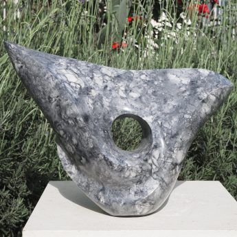 Grey stone organic art - Jovial Mood by Tendai Gwaravaza - front