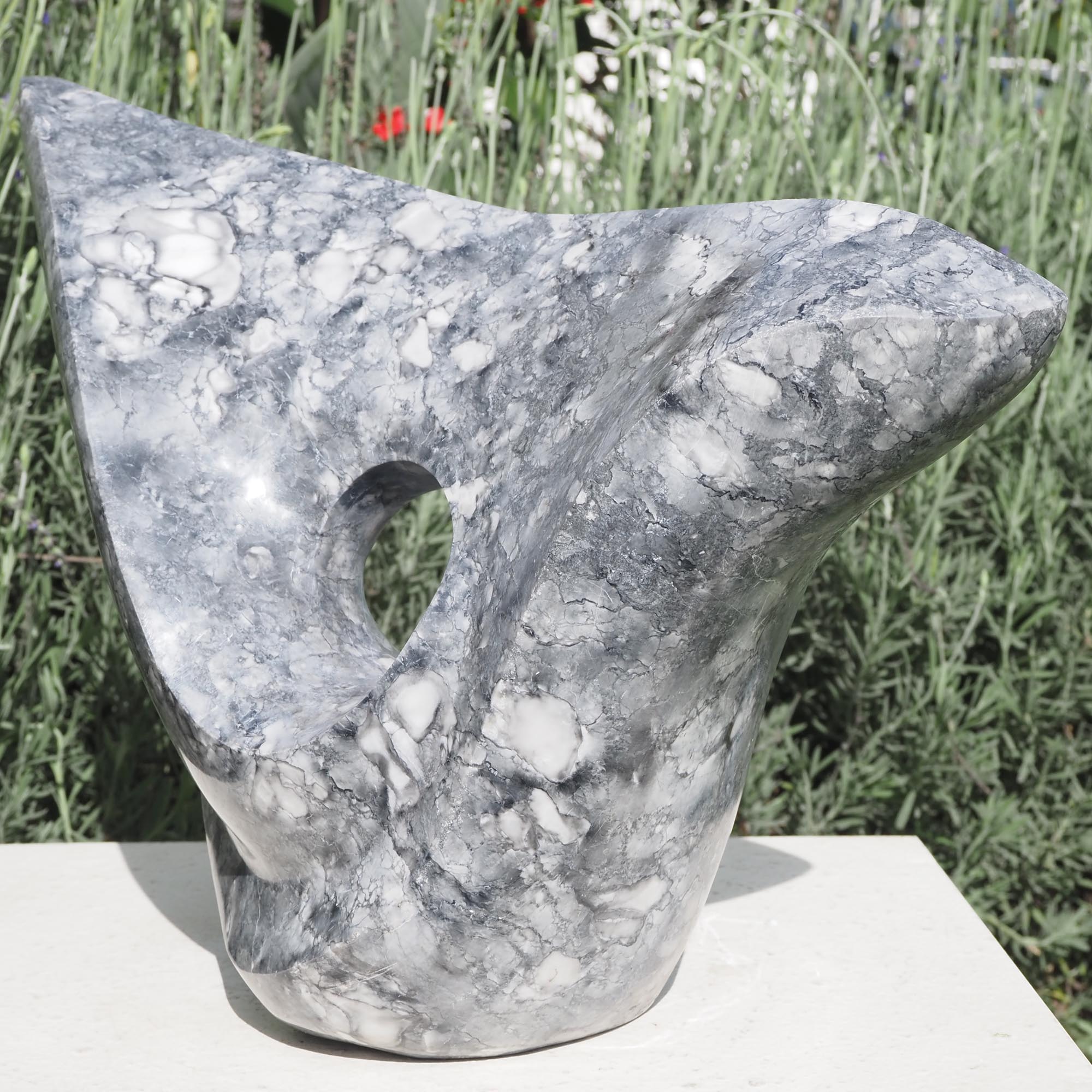 Grey stone organic art - Jovial Mood by Tendai Gwaravaza - front right