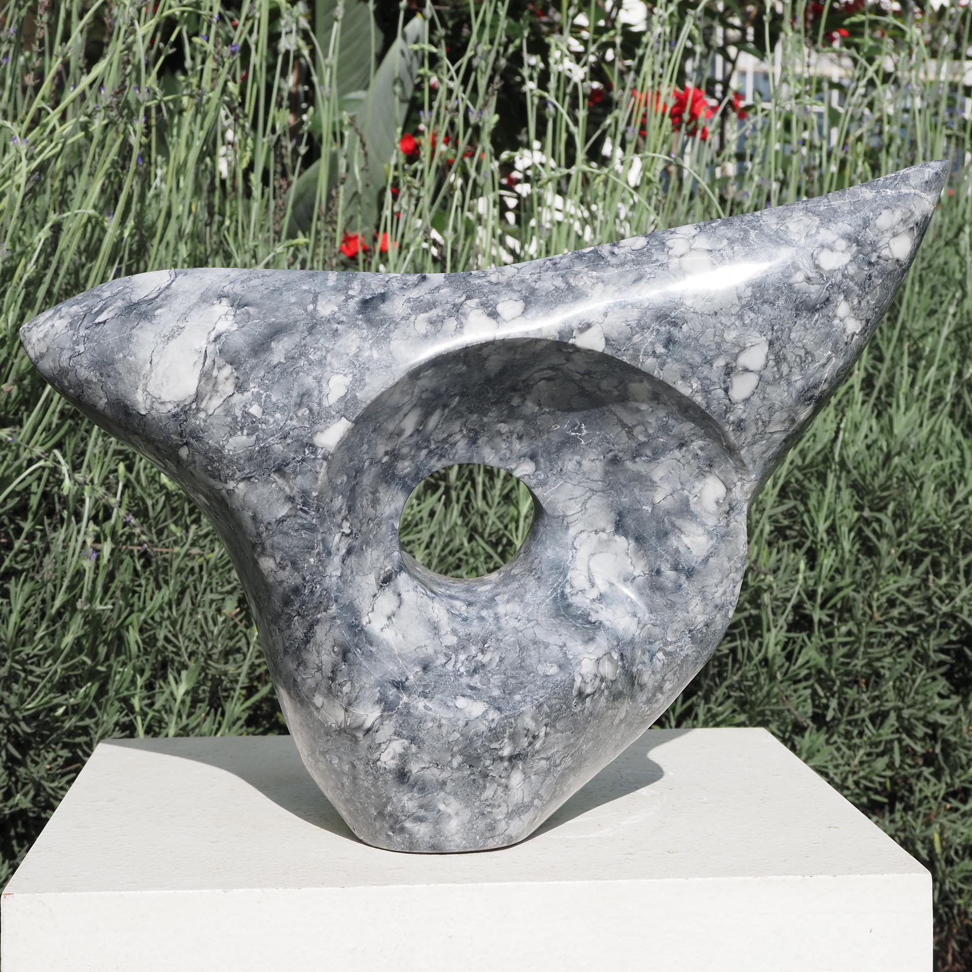 Grey stone organic art - Jovial Mood by Tendai Gwaravaza - back