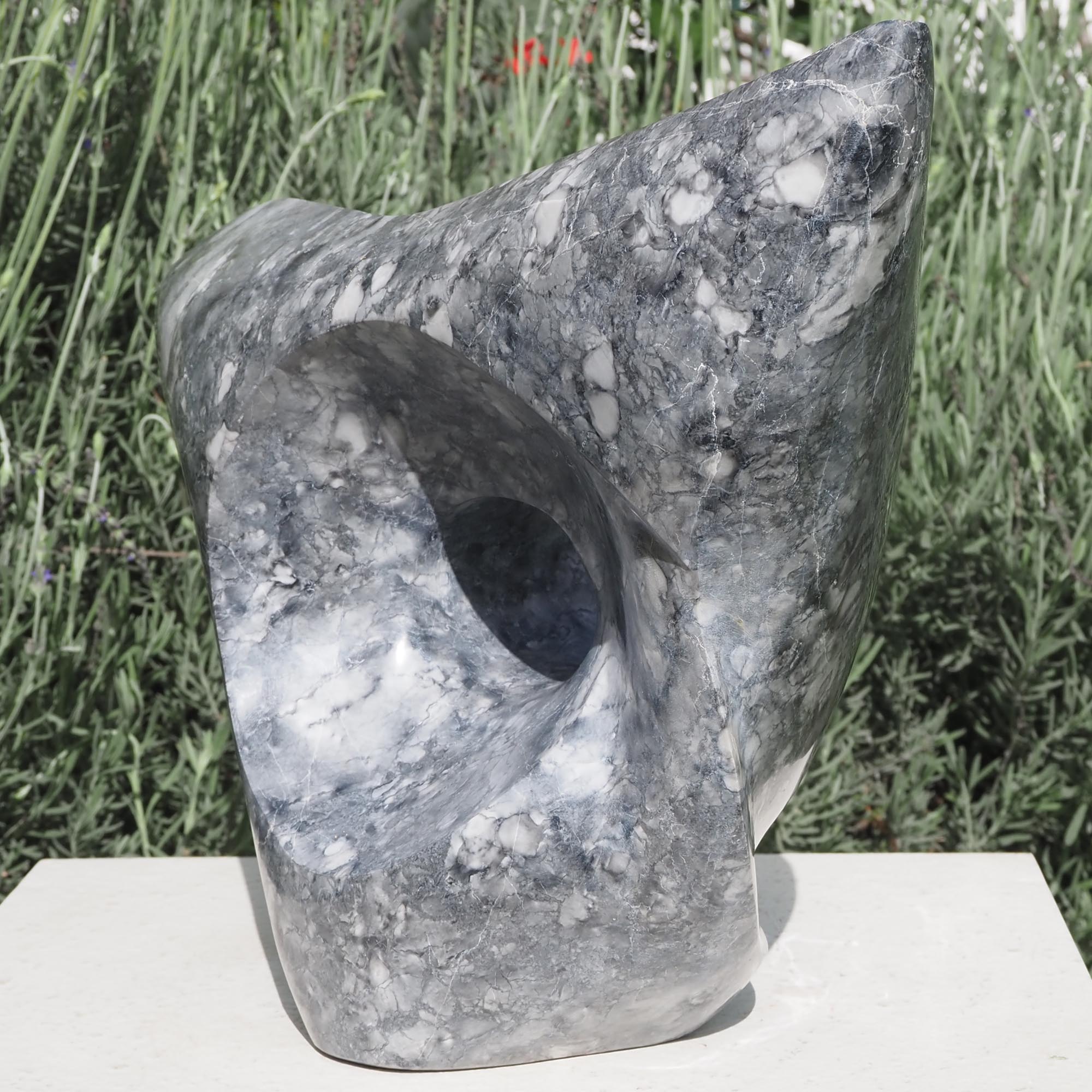 Grey stone organic art - Jovial Mood by Tendai Gwaravaza - back right