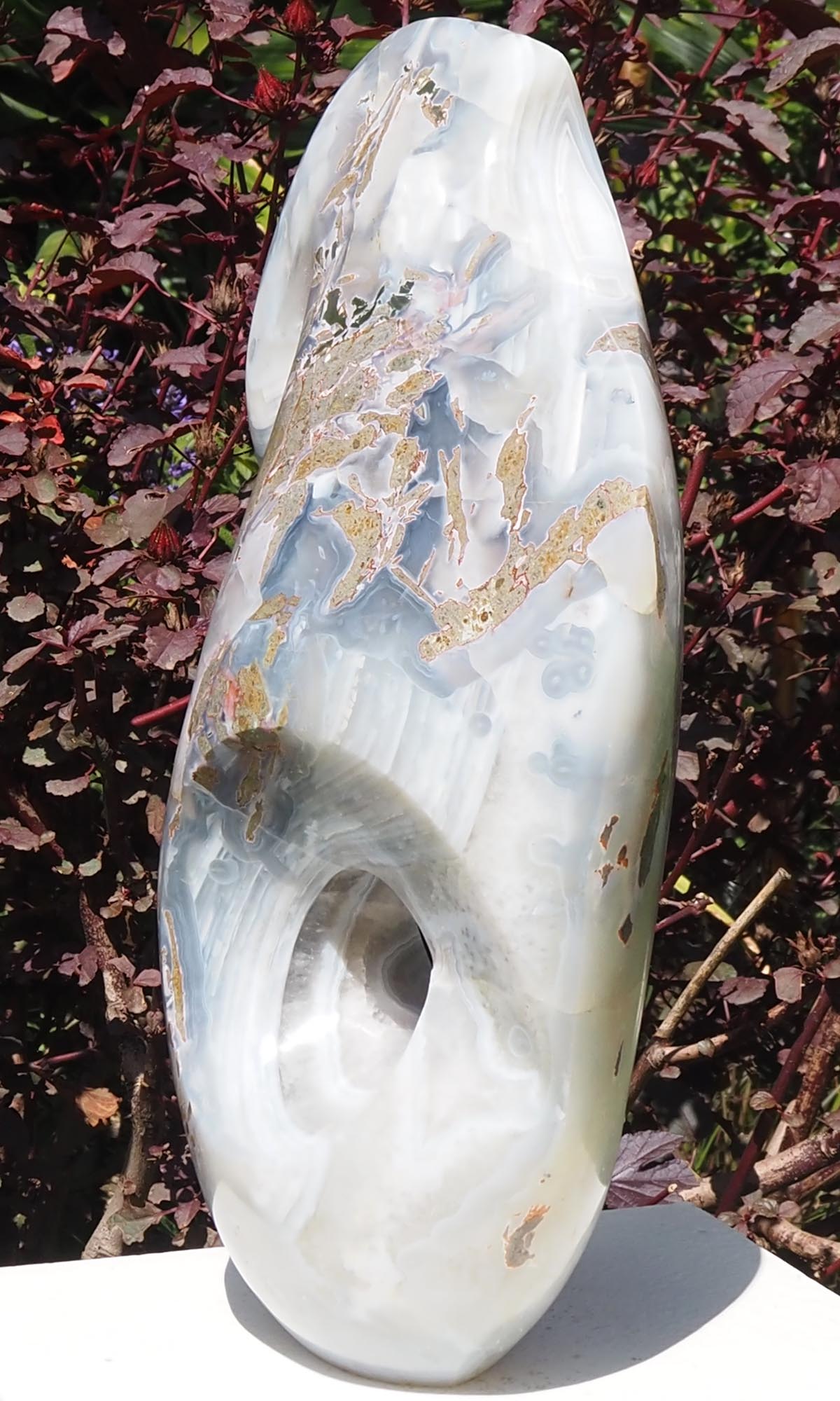 Elephant semi-precious stone carving sculpture - Spirit Elephant by Timothy Gwaravaza - right side