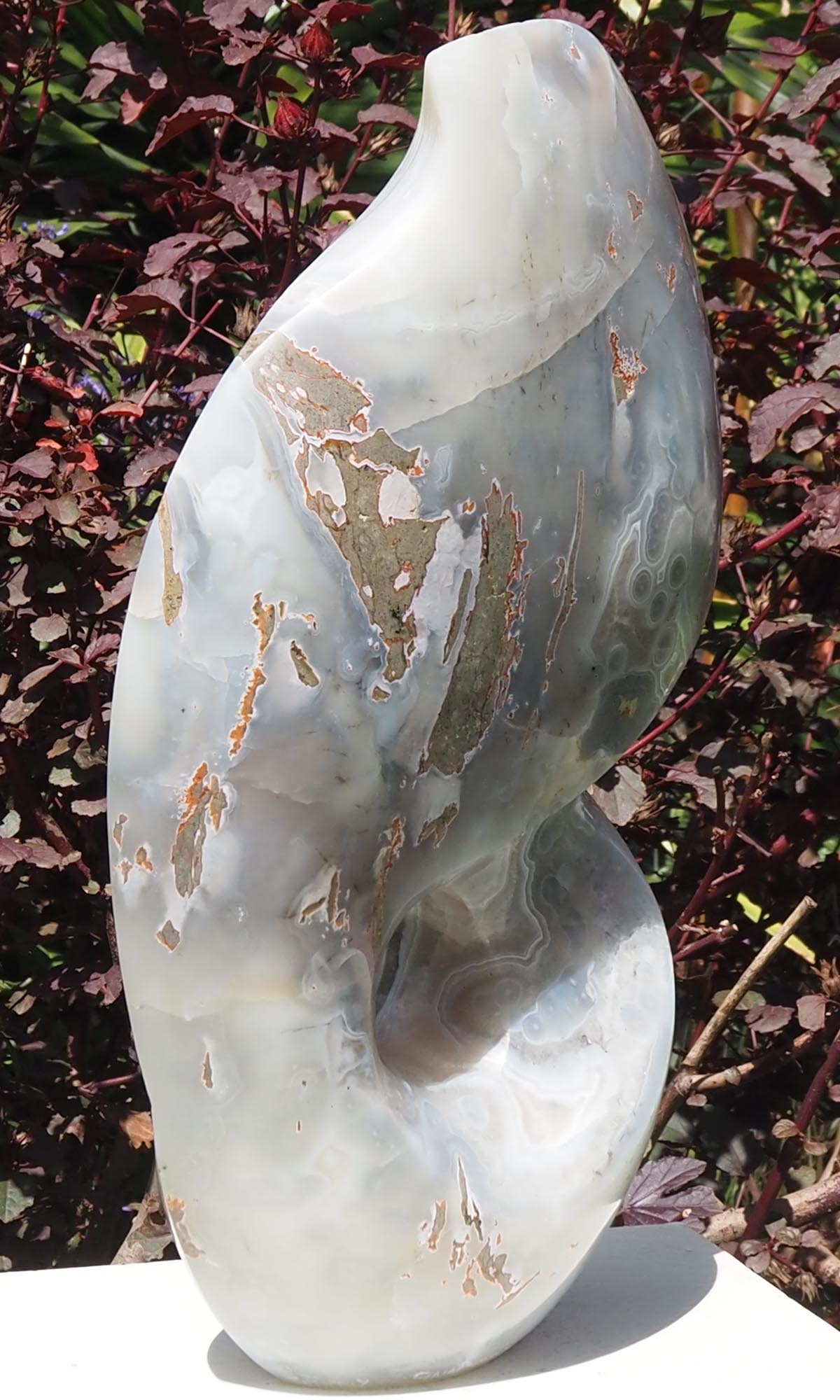Elephant semi-precious stone carving sculpture - Spirit Elephant by Timothy Gwaravaza - back left