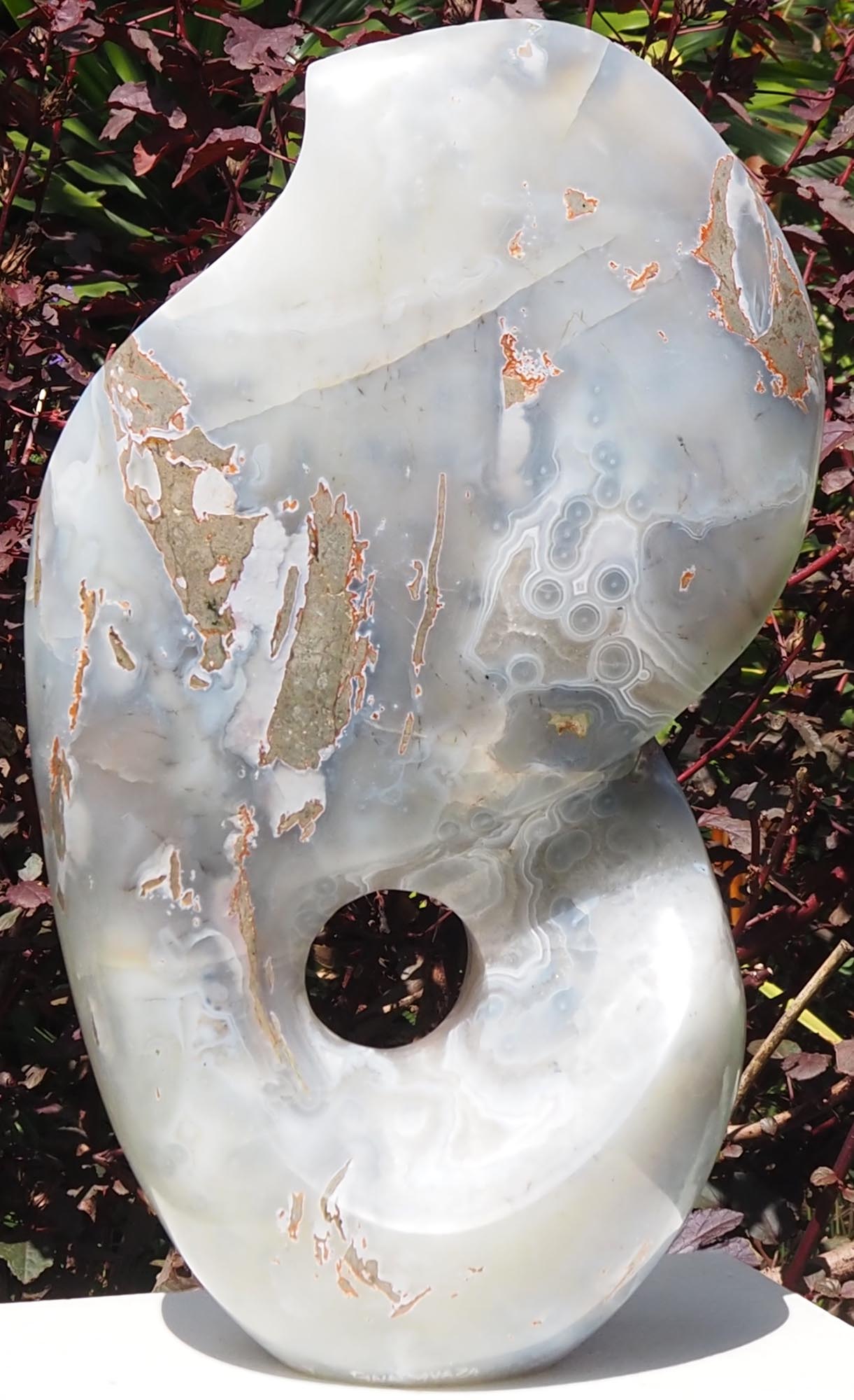 Elephant semi-precious stone carving sculpture - Spirit Elephant by Timothy Gwaravaza - back