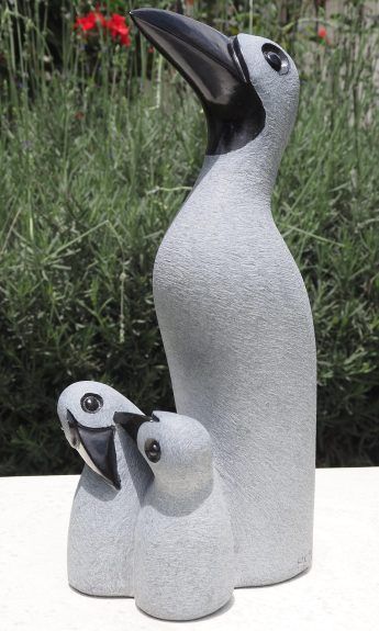 Birds stone carving sculpture - Mother's Love by Peter Chidzonga - main image