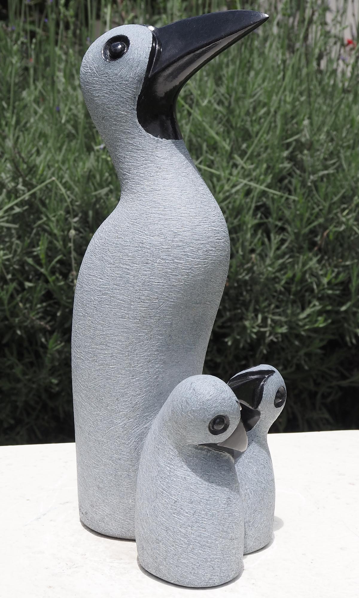 Birds stone carving sculpture - Mother's Love by Peter Chidzonga - front left