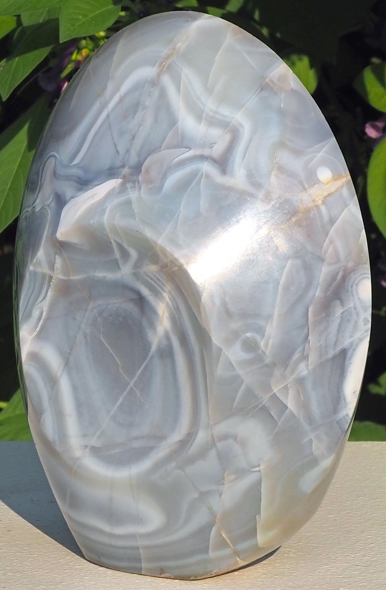 Agate sculpture unique affordable art - Powerful Women by Michael Gwaravaza - front right