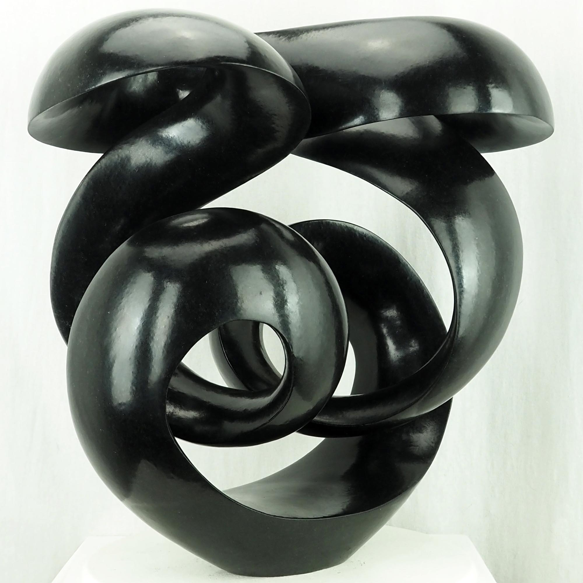 Black fluid feature one-off centrepiece sculpture - I Know The Truth by Tonderai Sowa - image 9