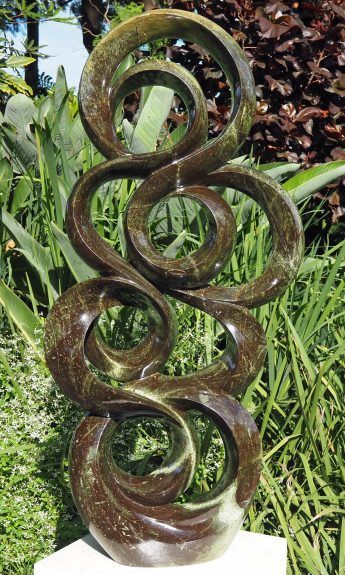 Tall wide fluid large garden sculpture original unique - Social Acceptance by Willard Bopoto - image 1