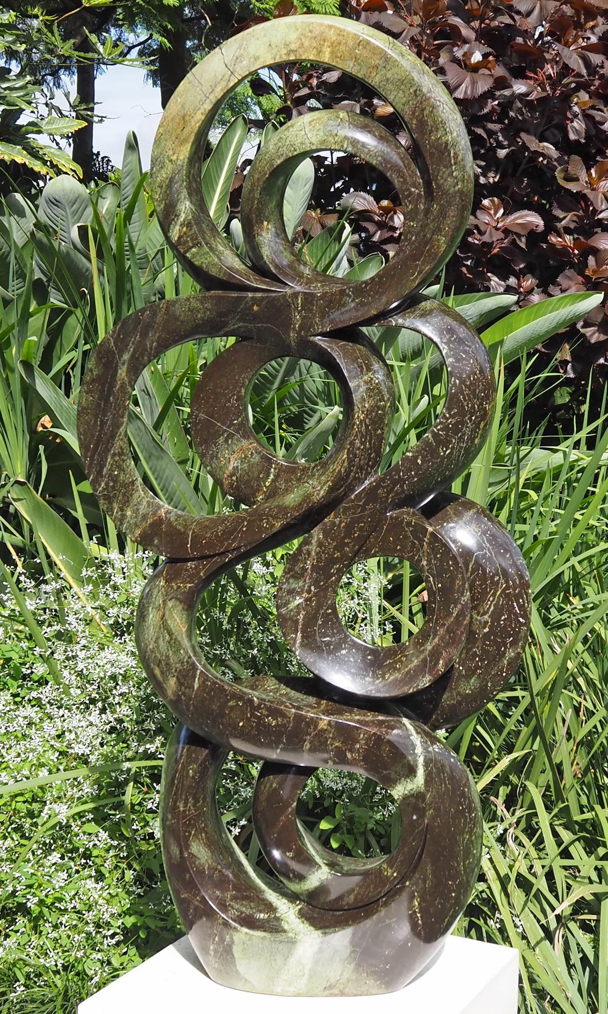 Tall wide fluid large garden sculpture original unique - Social Acceptance by Willard Bopoto - image 5