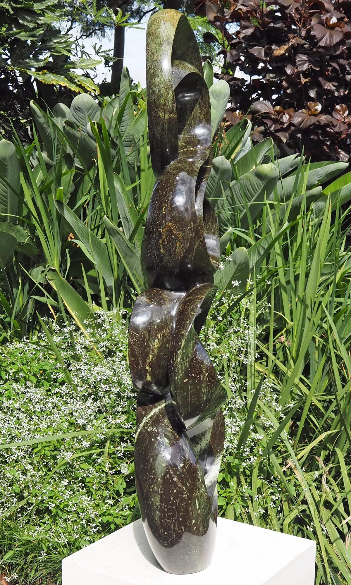 Tall wide fluid large garden sculpture original unique - Social Acceptance by Willard Bopoto - image 7
