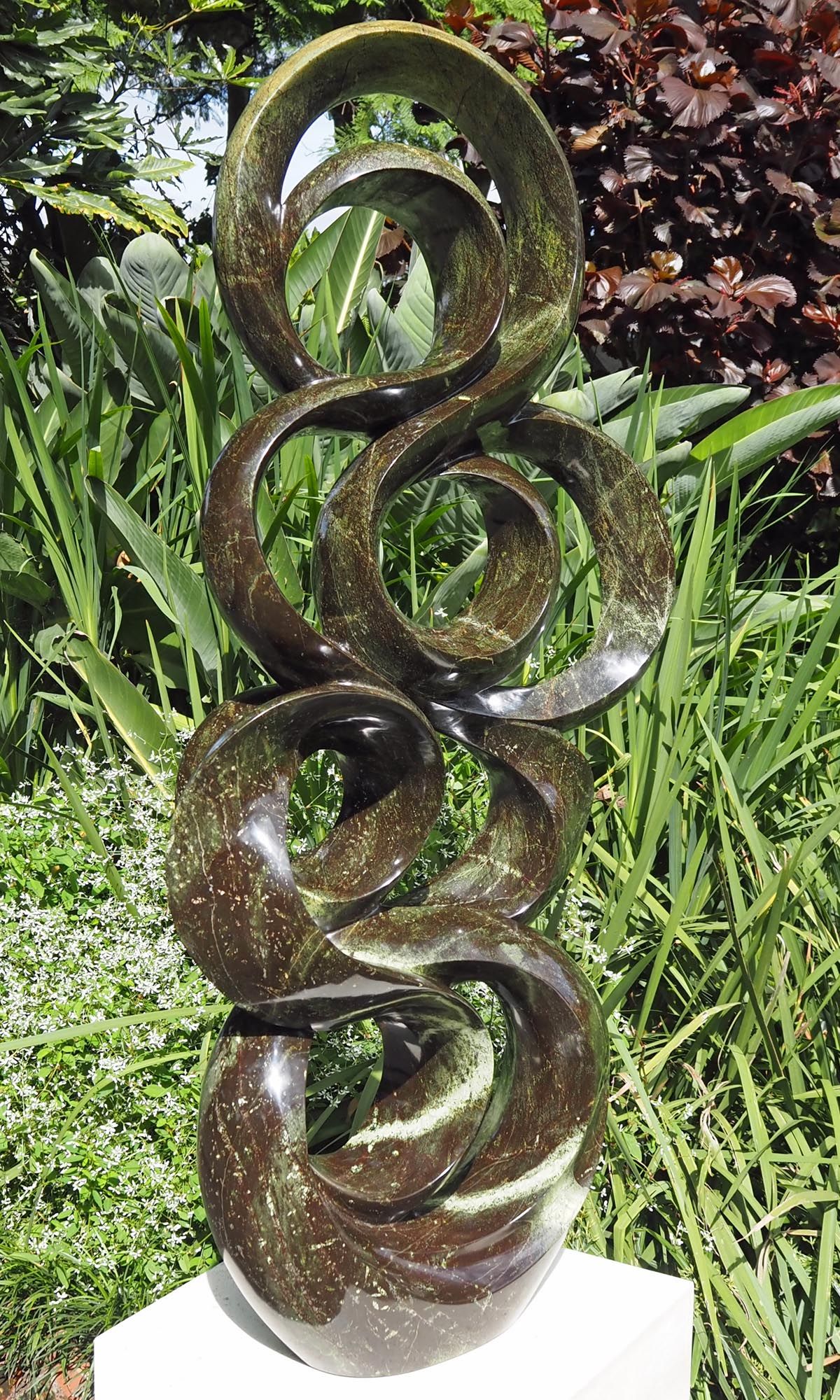 Tall wide fluid large garden sculpture original unique - Social Acceptance by Willard Bopoto - image 8