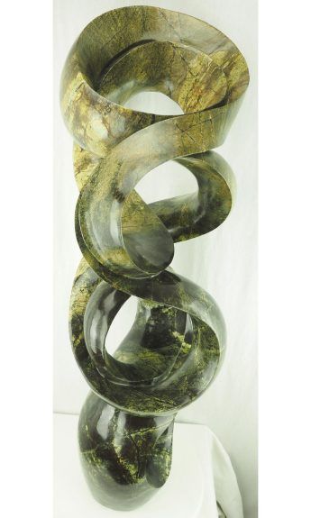 Zimbabwean Shona stone sculpture original unique - Wellbeing by Willard Bopoto - main image
