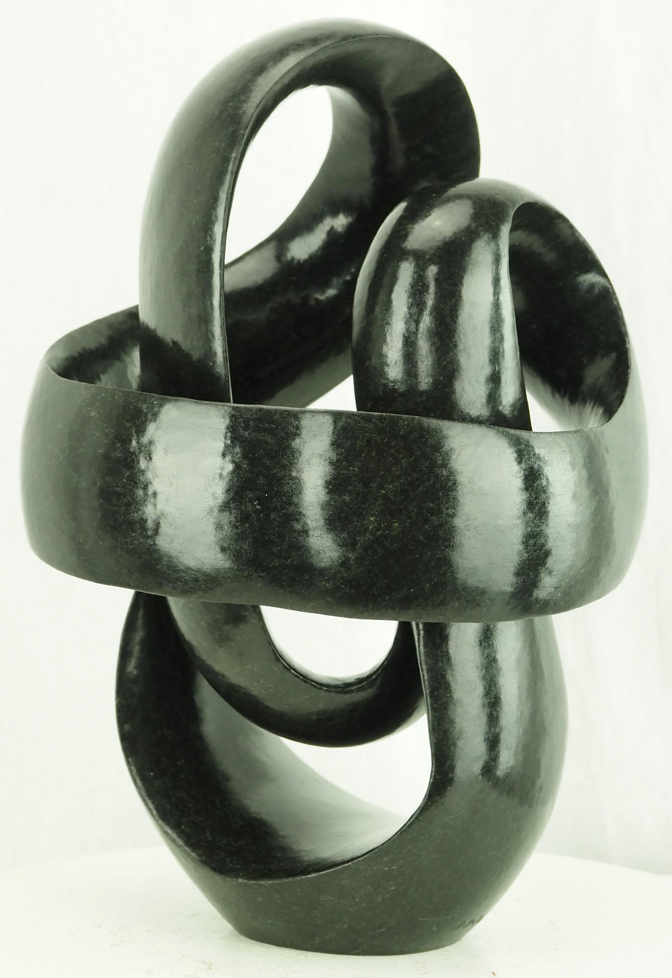 Affordable art handmade sculpture carving ornament - Family Bond by Tonderai Sowa - image 4