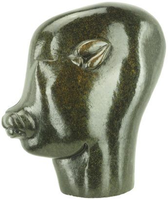 African art collector Shona sculpture from famous Zimbabwean artist - Blind Man by Bernard Matemera