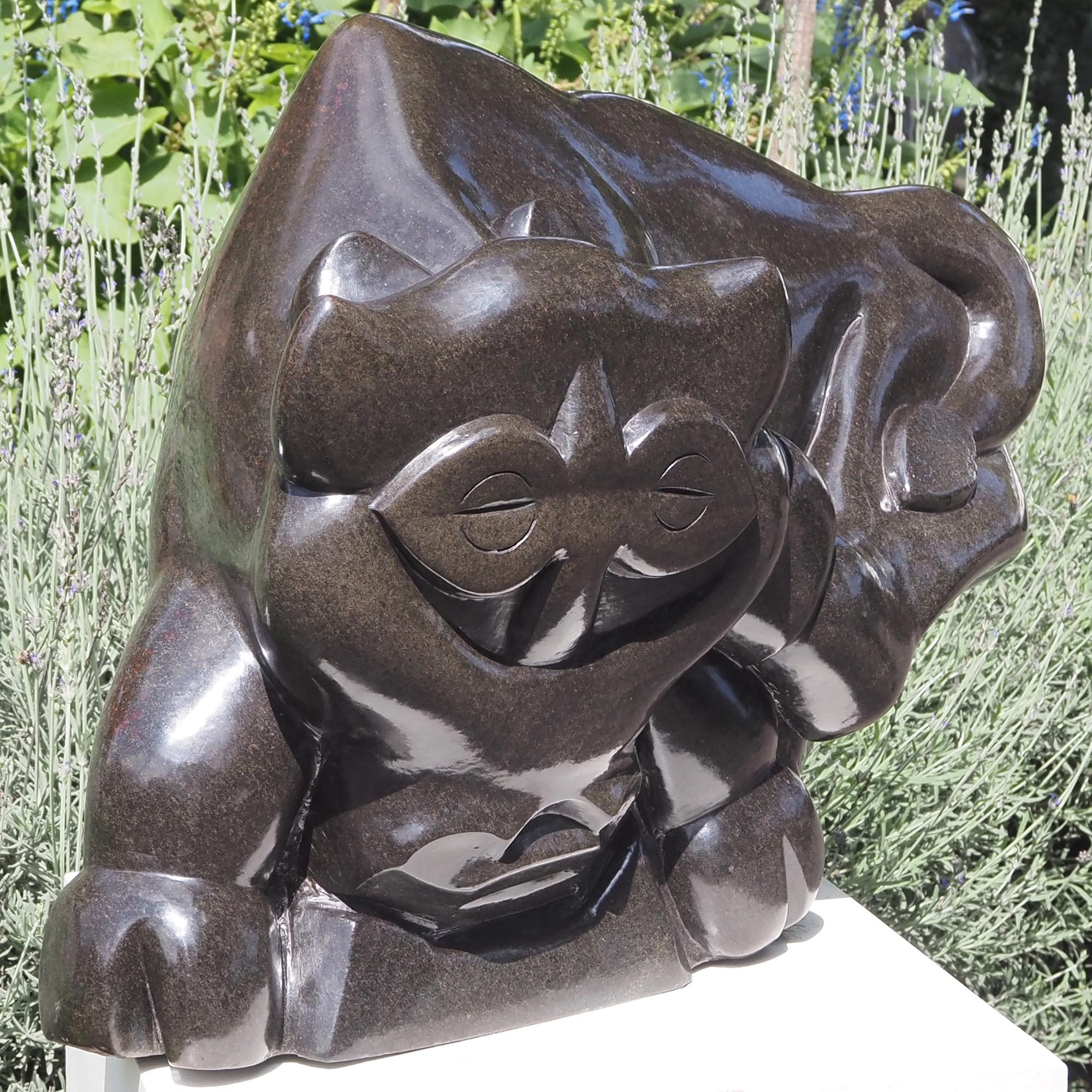 African art collector museum Shona sculpture - Mudzimu Bull by Henry Munyaradzi - front left II