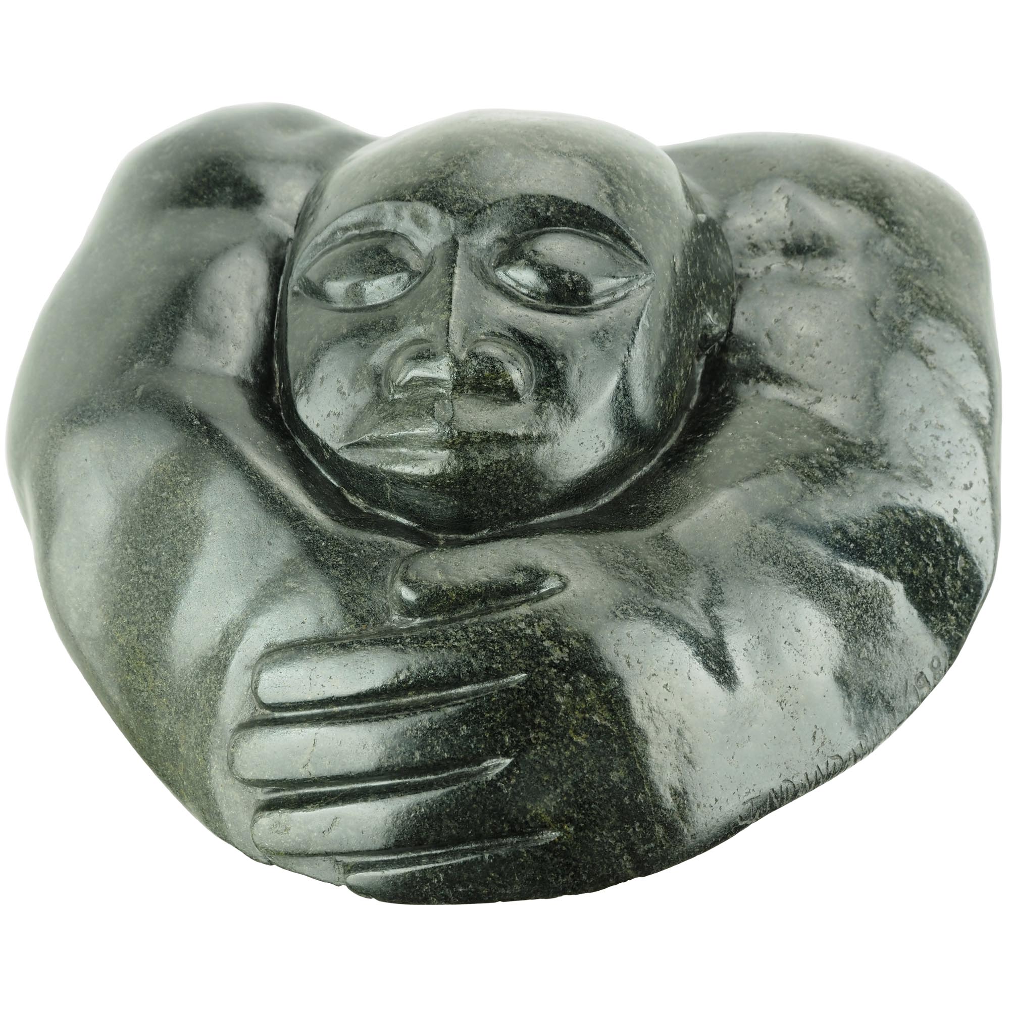 African art collector Shona sculpture from first generation Zimbabwean artist - Humble by Joseph Ndandarika - front