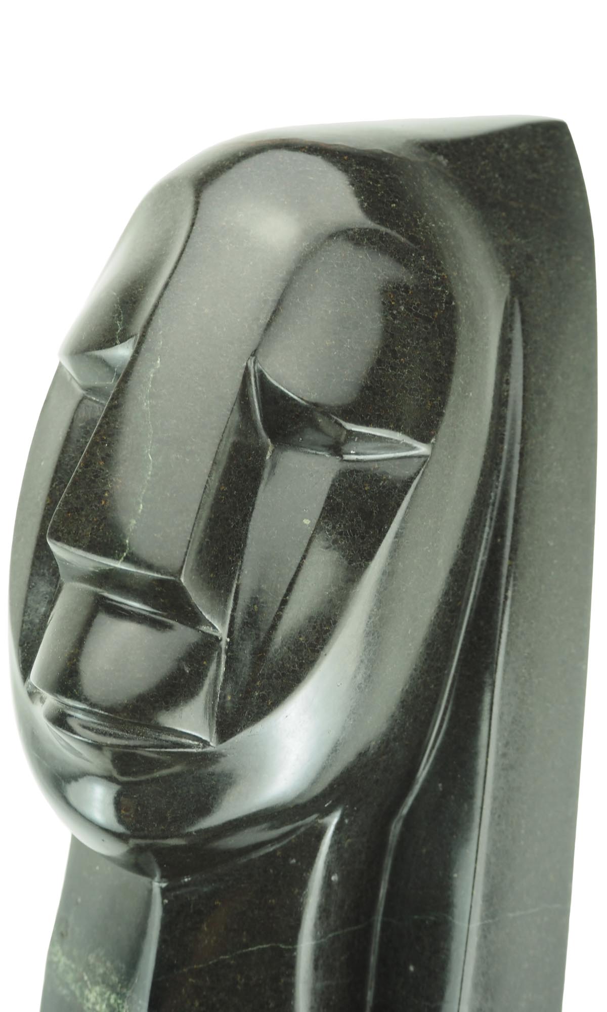 African art collector special sculpture from famous Zimbabwean sculptor - Woman Possessed by Nicholas Mukomberanwa - close up