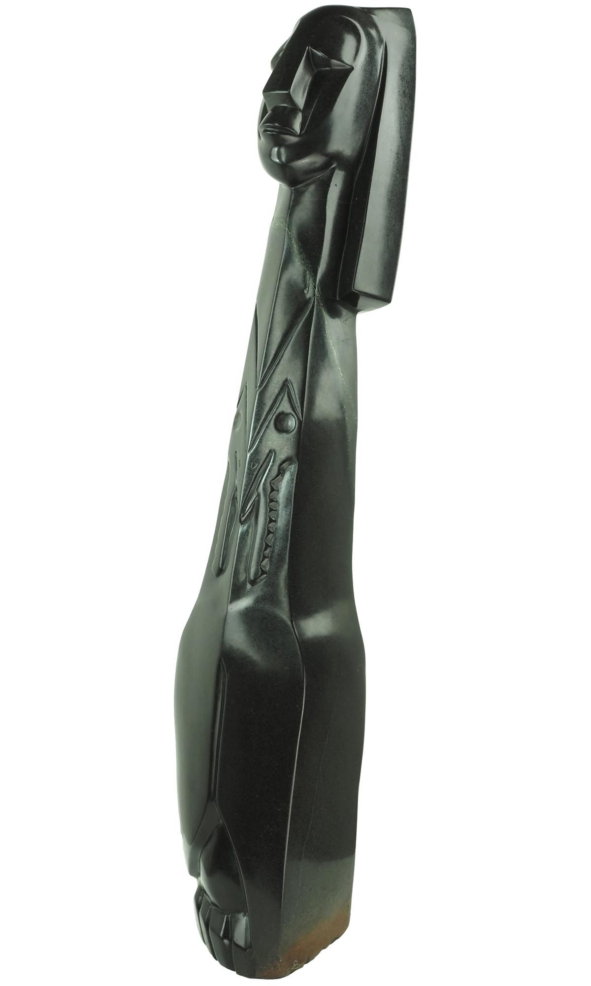 African art collector special sculpture from famous Zimbabwean sculptor - Woman Possessed by Nicholas Mukomberanwa - front right