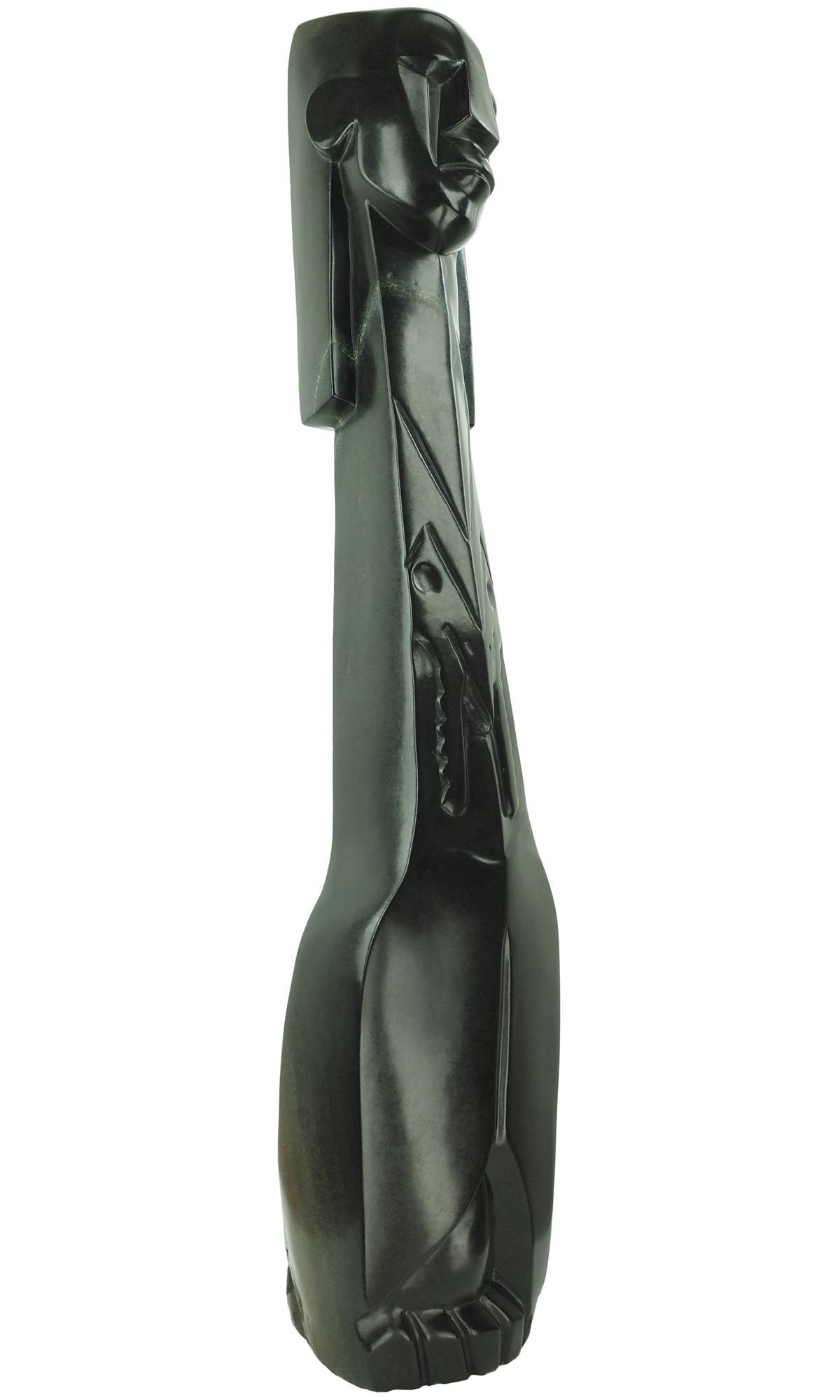 African art collector special sculpture from famous Zimbabwean sculptor - Woman Possessed by Nicholas Mukomberanwa - front left