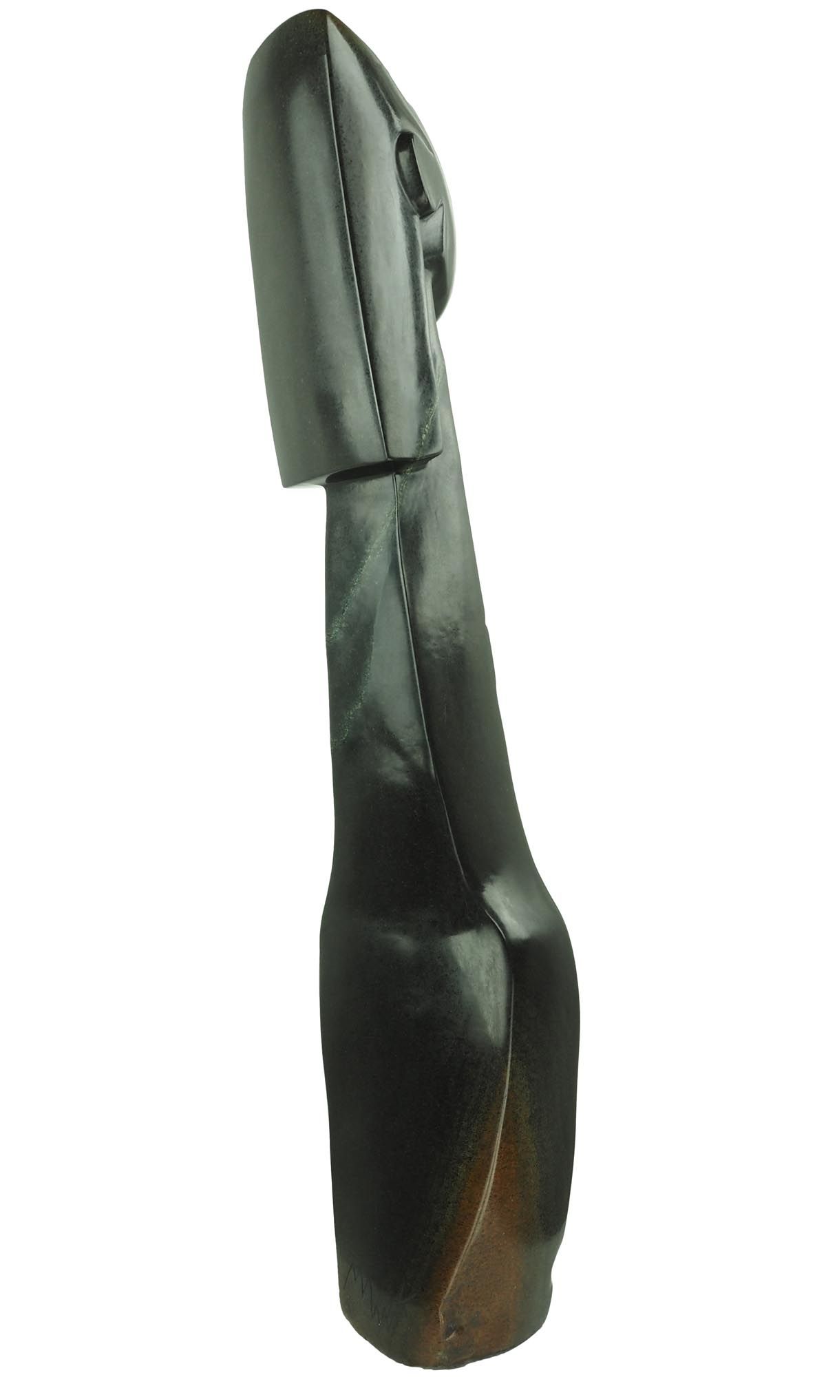 African art collector special sculpture from famous Zimbabwean sculptor - Woman Possessed by Nicholas Mukomberanwa - back right
