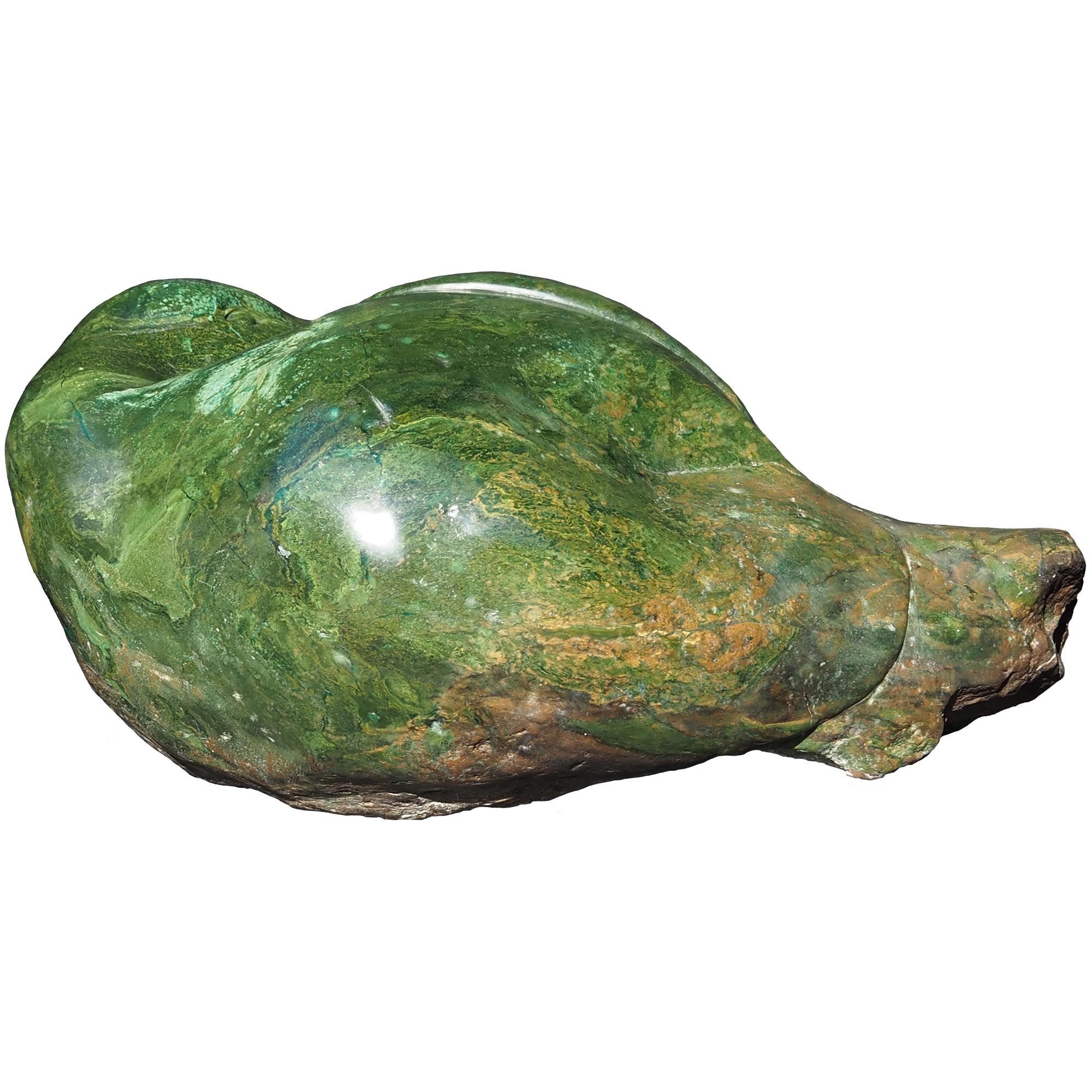 Bird eagle raptor Shona stone sculpture - Watchful Eagle by Sylvester Mubayi - back